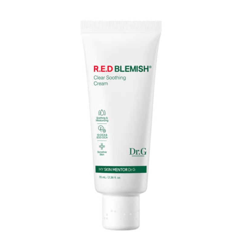 Dr.G RED BLEMISH Clear Soothing Cream  70ml | Ultra-Calming Hydration for Sensitive & Acne-Prone Skin
