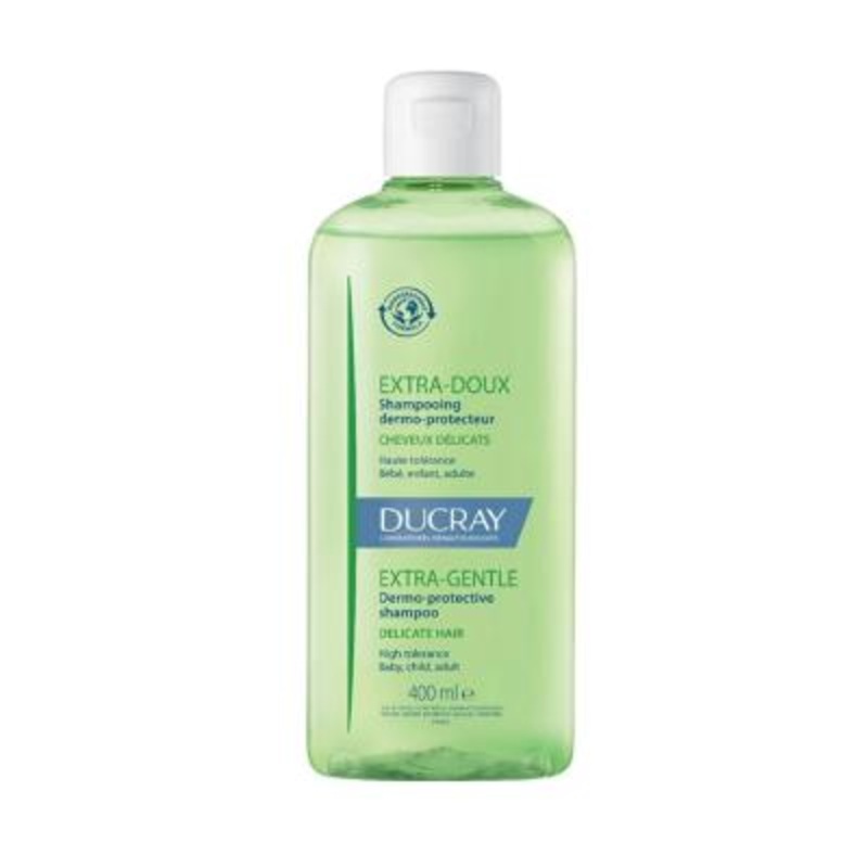 Ducray Extra Doux Gentle Shampoo for Sensitive Scalp, pH Balanced, 13.53 fl oz