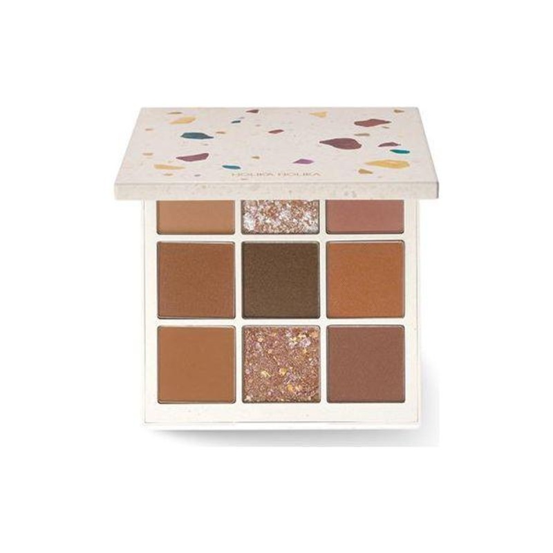 HOLIKA HOLIKA Terrazzo Shadow Palette 8g #Earthy | Versatile Neutral Eyeshadow with Opal Glitter