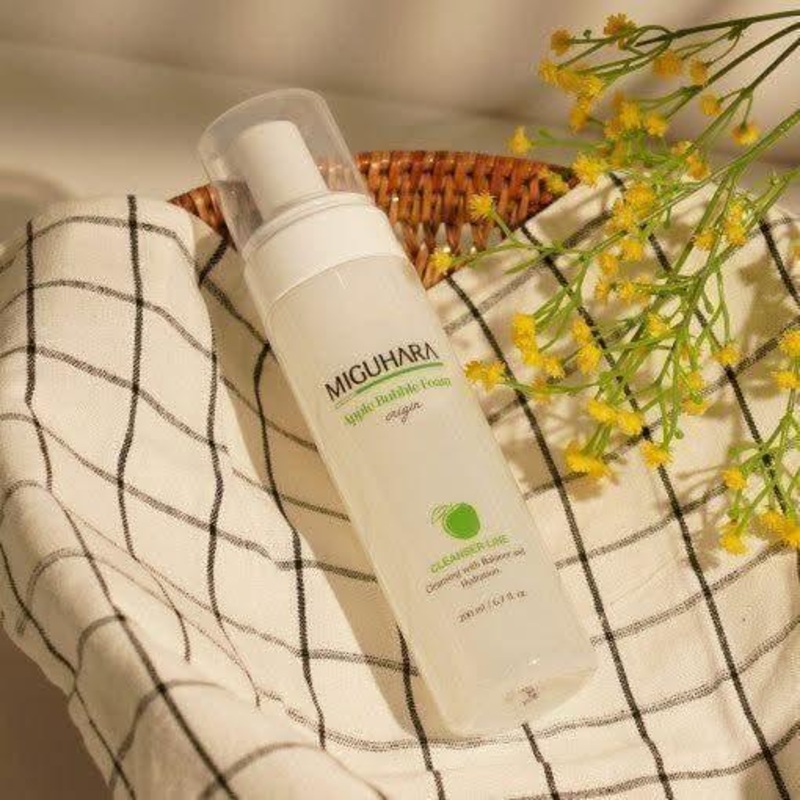 MIGUHARA Apple Bubble Foam Origin  200ml | Gentle Cleanser with Green Tea Water for Sensitive Skin