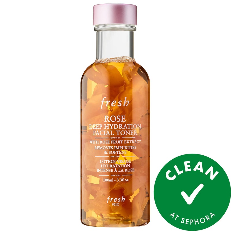 Rose Deep Hydration Facial Toner: Hyaluronic Acid Infused, Alcohol-Free, Minimizes Pores, Hydrates Dry Skin – Fresh