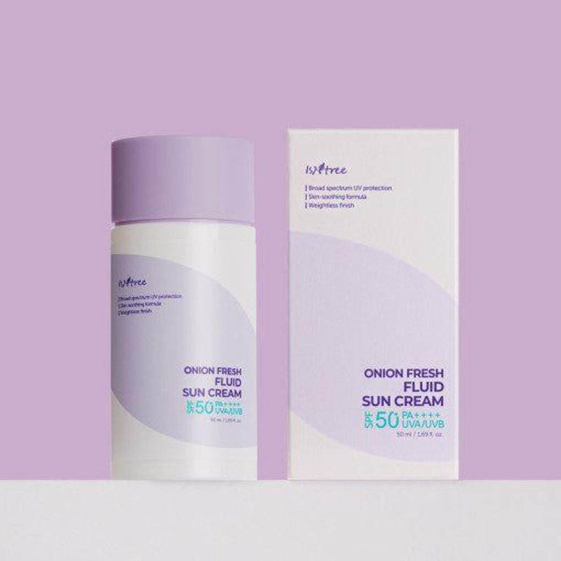 Isntree Onion Fresh Fluid Sun Cream 50ml | SPF50 PA++++ | Lightweight, Pore-Minimizing Sun Protection