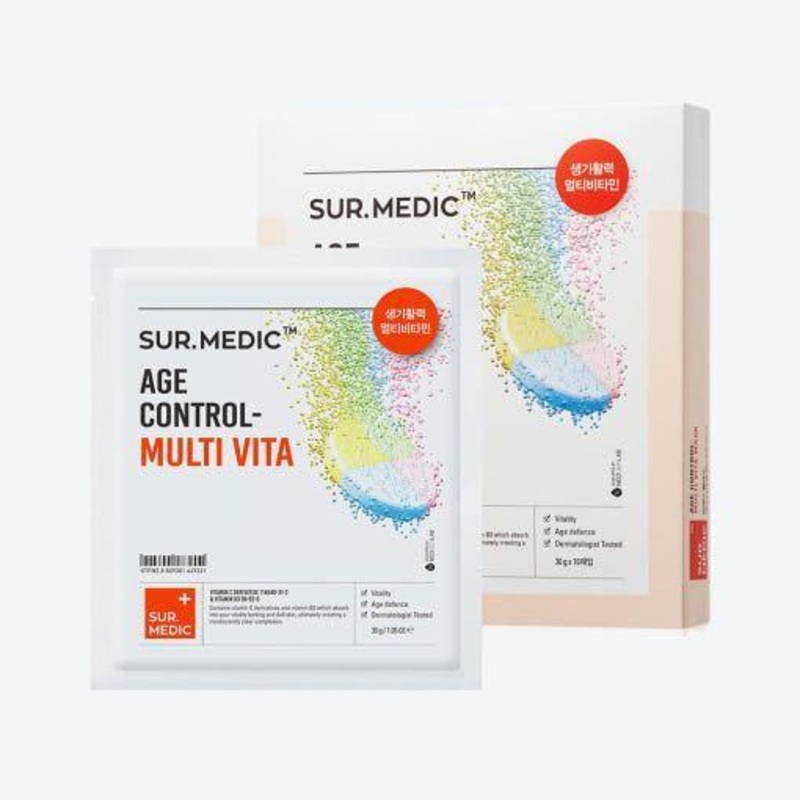 NEOGEN SUR.MEDIC+ Age Control-Multi Vita Mask  30g x 10ea | Radiance-Boosting Vitamin Care