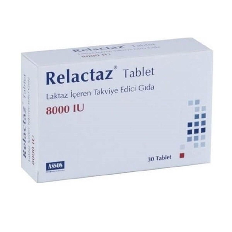 Relactaz Lactase Enzyme Supplement – 30 Tablets for Lactose Intolerance Relief & Digestive Aid