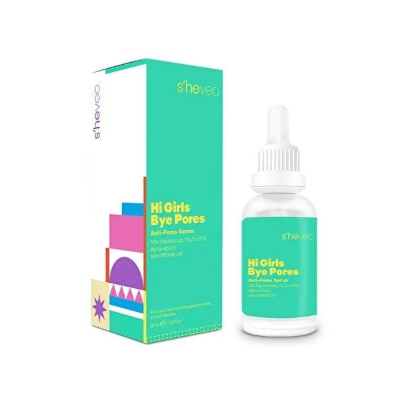 She Vec Hi Girls Anti-Acne Facial Serum: Blemish Treatment, Sebum Control, Skin Brightening, Pore Minimizing – 1.01 fl oz