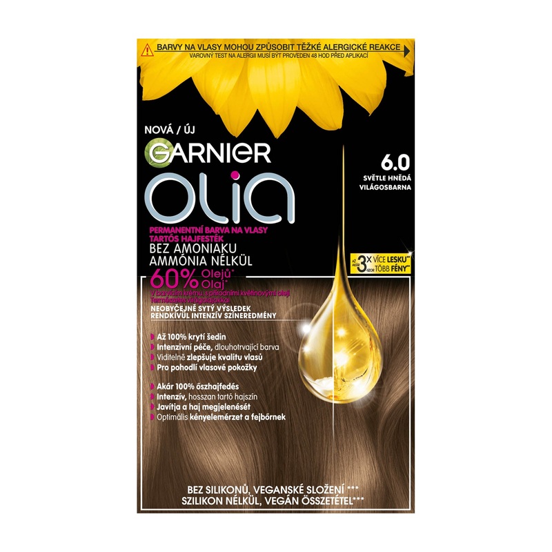Garnier olia 6.0 Light Brown permanent hair color
