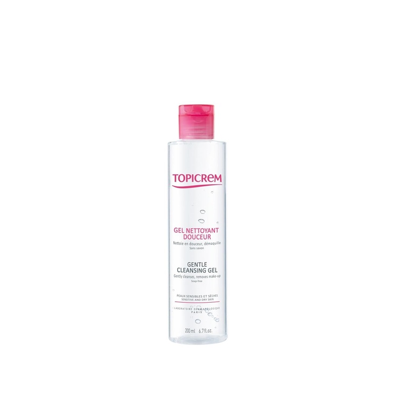 Topicrem Gentle Cleansing Gel for Hair & Body – Hypoallergenic, Sensitive Skin Formula, Mild & Refreshing, 6.76 fl oz