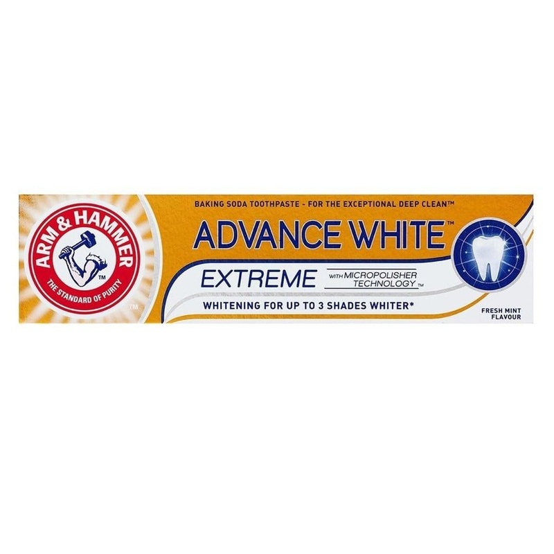 Arm & Hammer Advanced White Whitening Toothpaste for Adults – 2.54 fl oz, Baking Soda Formula