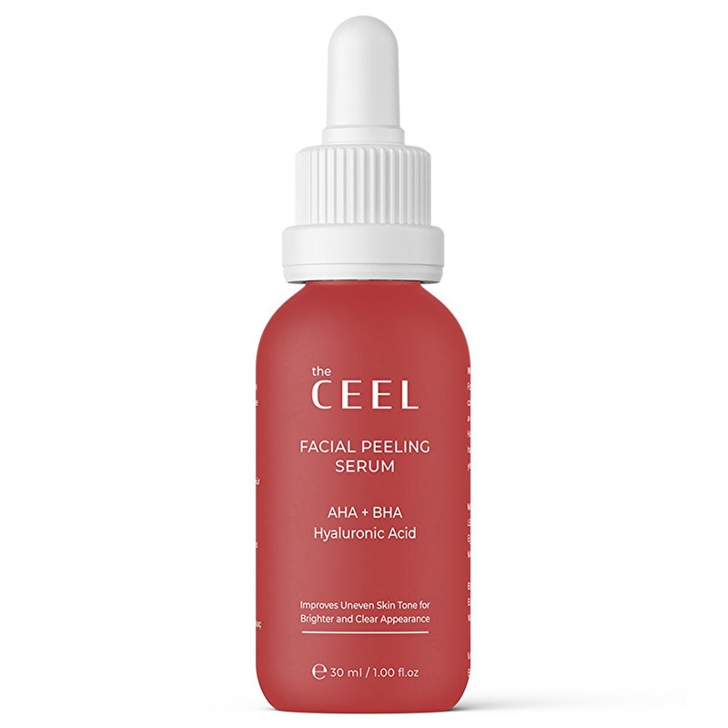 Ceel: AHA BHA Red Peeling Serum – Exfoliate, Renew & Even Skin Tone | Glycolic & Salicylic Acid Peel for Acne, Anti-Aging at Home