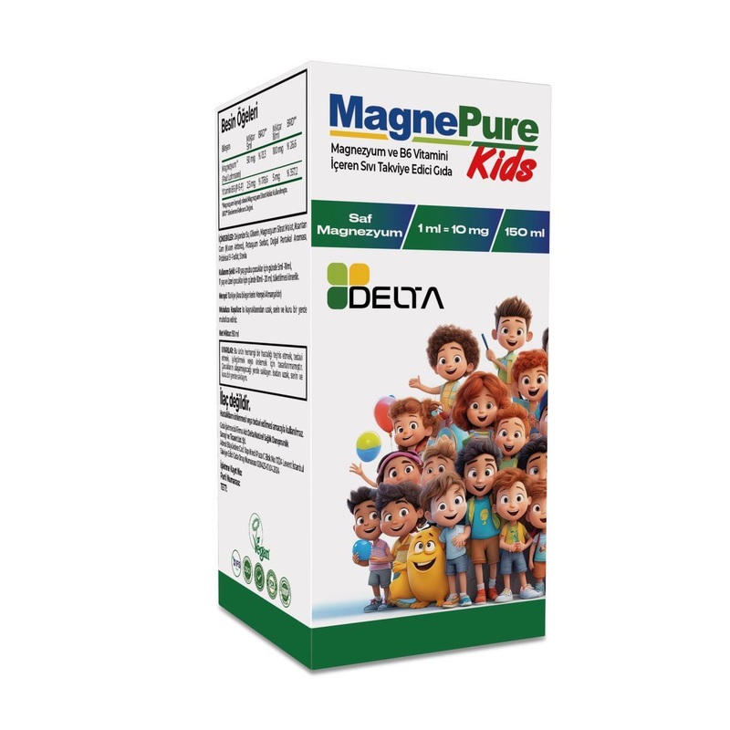 Delta Magnepure Kids Liquid Magnesium Supplement – Supports Bone Development & Nerve Health – Easy to Administer – 150ml