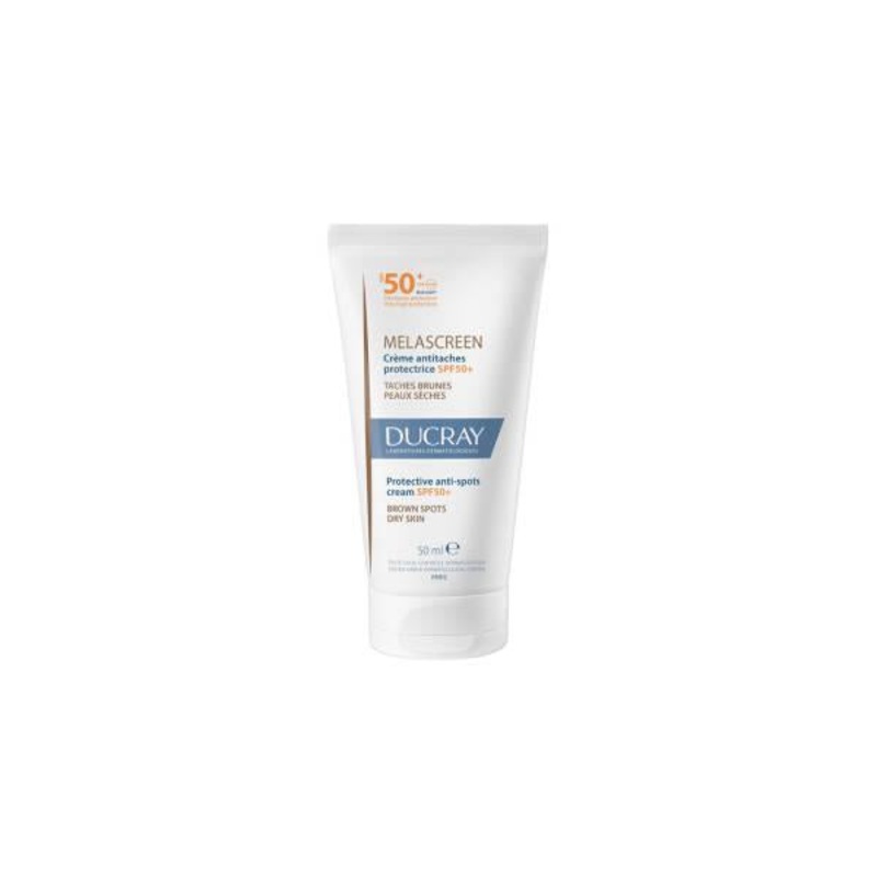 Ducray Melascreen SPF50+ Anti-Spots Sunscreen: UVA/UVB Broad Spectrum Protection, Reduces Hyperpigmentation, Makeup Base – 50ml
