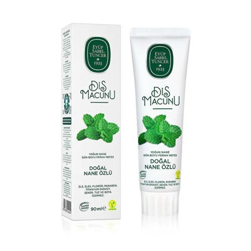 Eyp Sabri Tuncer Natural Peppermint Toothpaste – SLS-Free, Paraben-Free, 100% Plant-Based Oral Care