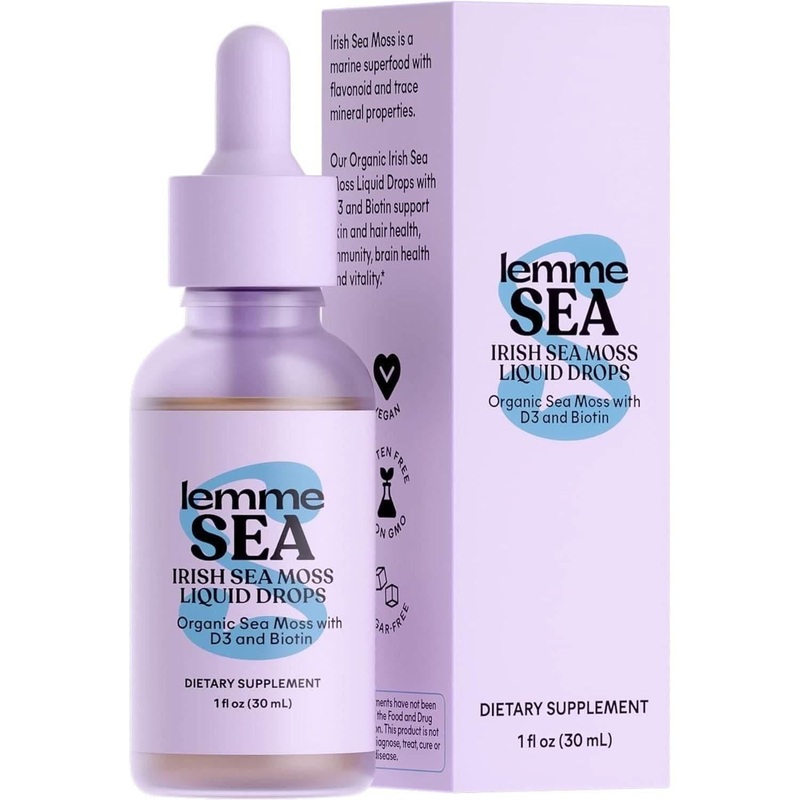 Lemme Irish Sea Moss Organic Liquid Drops  30ml | Superfood for Immunity, Skin & Hair
