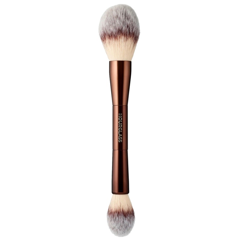 Veil Powder Brush: Double-Ended Makeup Brush for Flawless Setting | Cruelty-Free, Synthetic Taklon Bristles