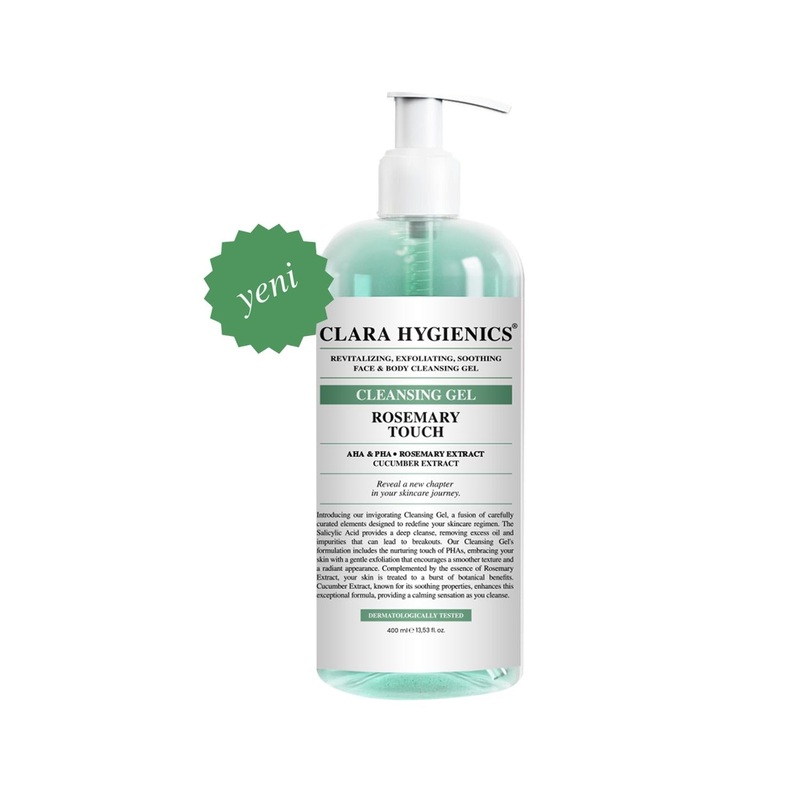 Clara Hygienics Vegan Face and Body Cleansing Gel with Rosemary Extract – 400ml, Natural Skin Tone Balancing & Dead Cell Removal