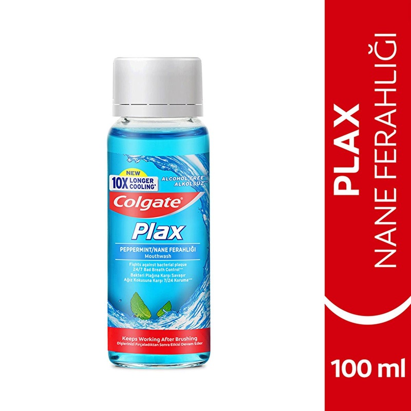 Colgate Plax Alcohol-Free Mouthwash: 24/7 Fresh Breath & Plaque Control – Gentle Oral Care Rinse – 100ml