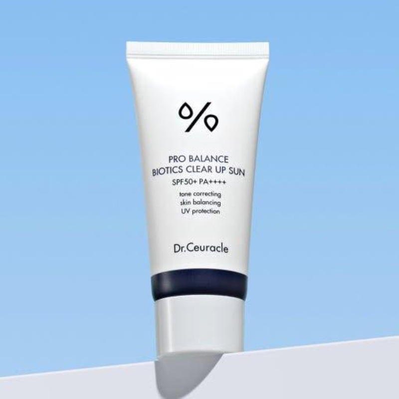 Dr.Ceuracle Pro Balance Biotics Clear Up Sun SPF50+ PA++++  50ml | Broad-Spectrum Daily Sunscreen with 6-Probiotics Complex