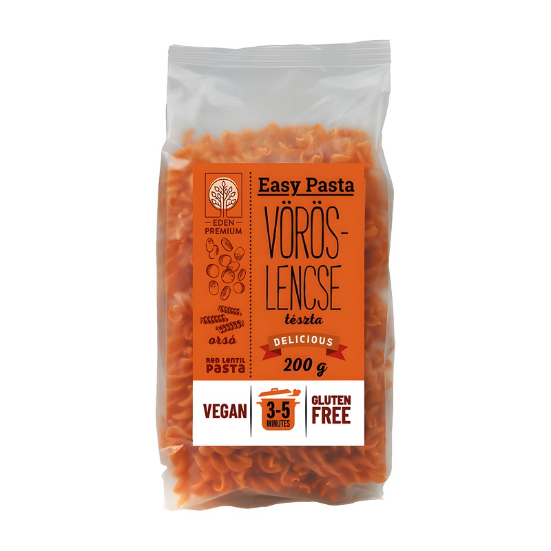 EDEN PREMIUM Red Lentil Pasta Fusilli, 200 g