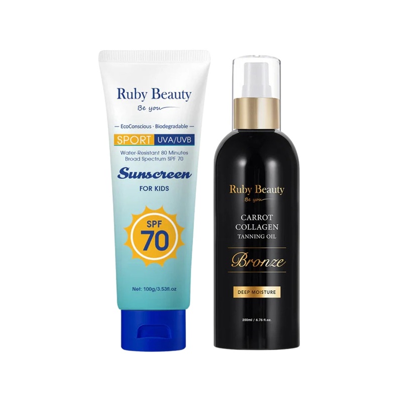 -30% Ruby Beauty Sunscreen For Kids Spf70 & Tanning Oil Bronze