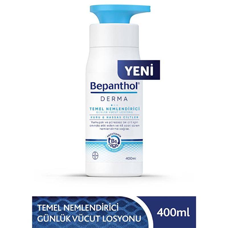 Bepanthol Derma: Hydrating Body Lotion for Dry, Sensitive Skin – Fast Absorbing, Non-Greasy – 13.53 fl oz