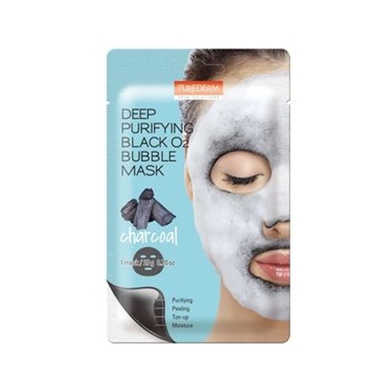 Purederm Deep Purifying Black o2 Bubble Mask – 1 mask 20g Charcoal