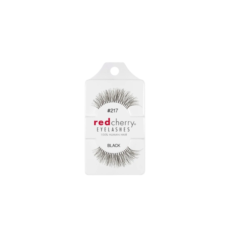 Red Cherry Lashes Human Hair Black