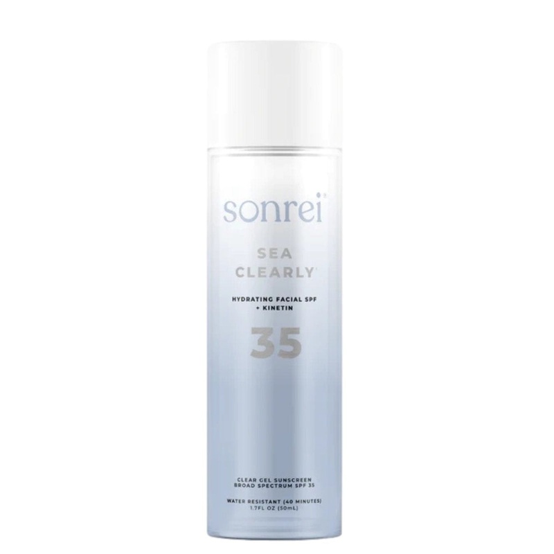 Sonrei Sea Clearly Hydrating Facial SPF 35 + Kinetin Clear Sunscreen Gel Primer 1.7 oz.