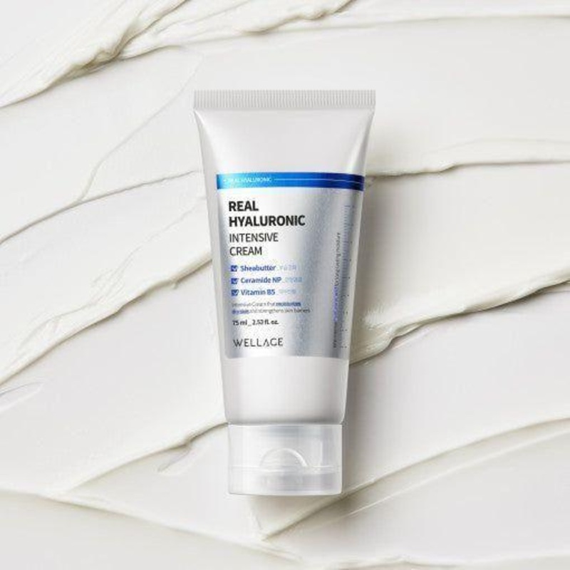 WELLAGE Real Hyaluronic Intensive Cream  75ml | Deep Hydration & Skin Barrier Strengthening