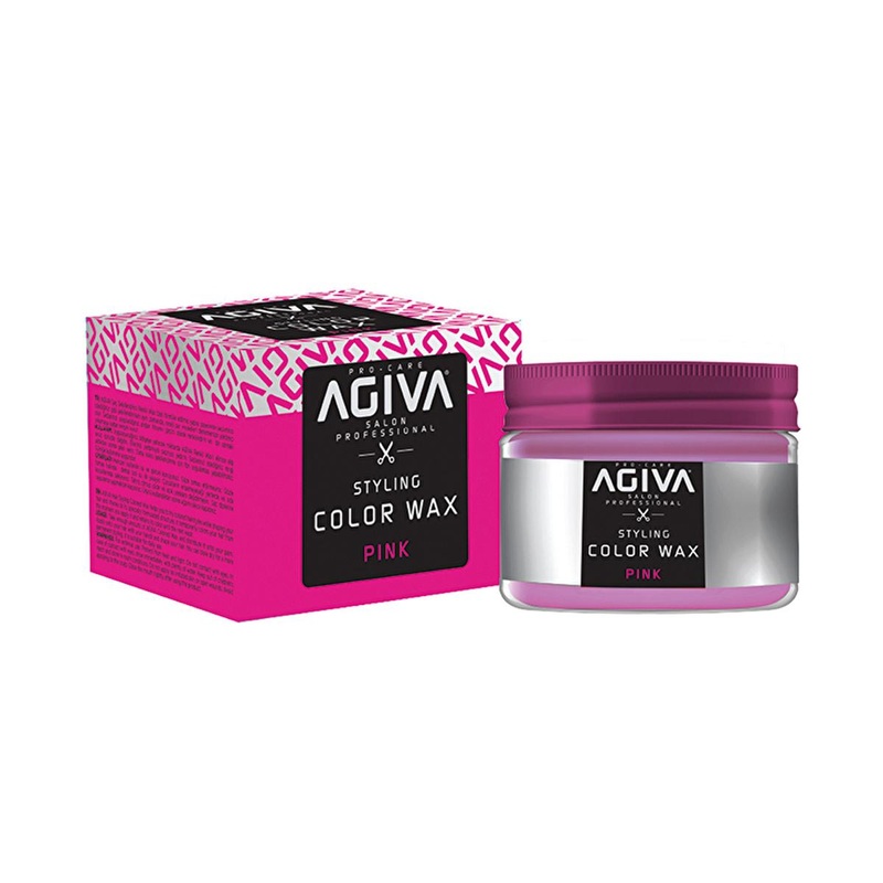 Agiva Pink Hair Wax: Temporary Hair Color Styling Wax for Women – Washable, Easy Application, Express Your Style.