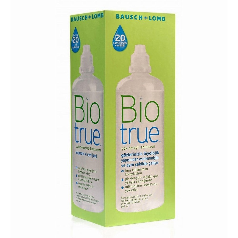 Bausch & Lomb Biotrue Contact Lens Solution 300 ml – Multi-Purpose Lens Care for Comfort and Hygiene