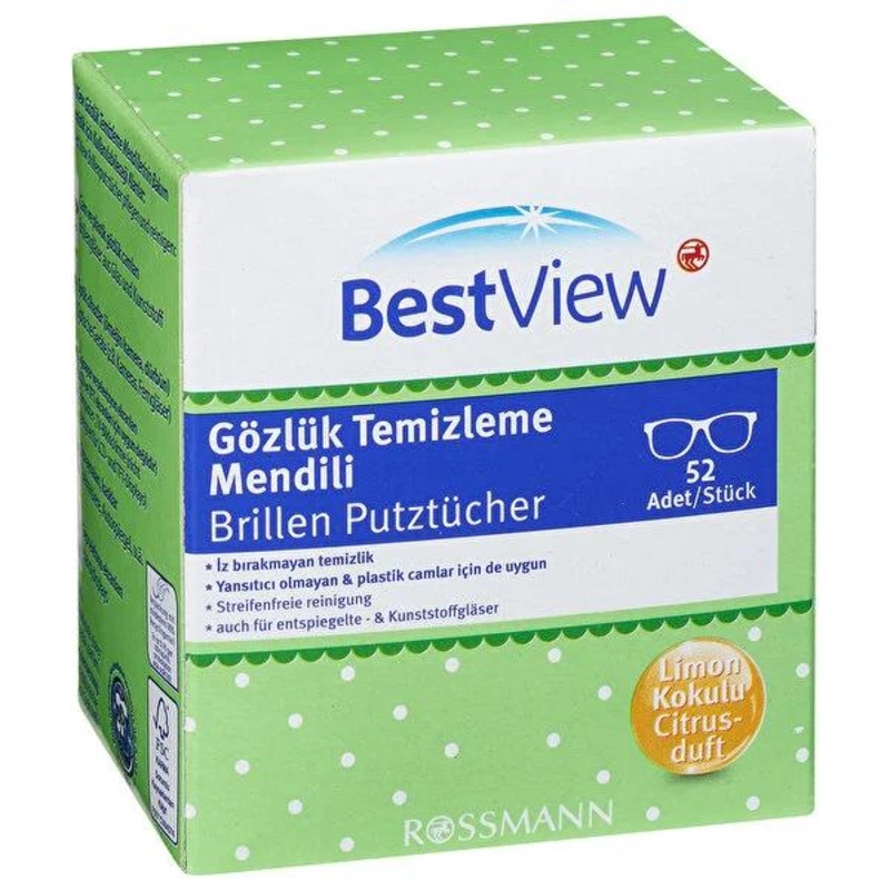 Best View Eyeglass Cleaning Wipes (52 Count) – Streak-Free, Anti-Fog Lens Wipes for Glasses, Screens, and Optics