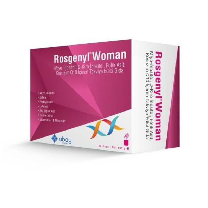 Rosgenyl Women’s Dietary Supplement – 30 Sachets | Inositol, Folic Acid, CoQ10