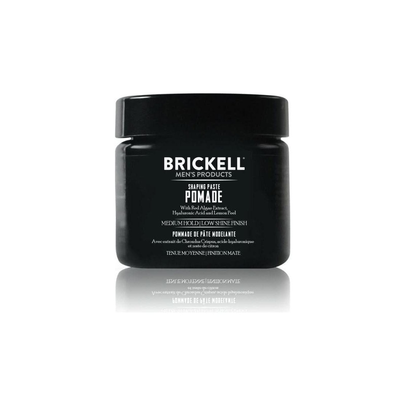 Brickell Shaping Paste Pomade  59ml | Medium Hold & Low Shine for Natural Styling