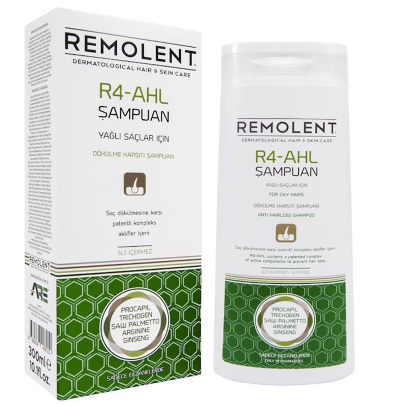 Remolant R4-AHL Anti Hair Loss Shampoo for Oily Hair: Thicker, Fuller Hair & Oil Control – 300ml