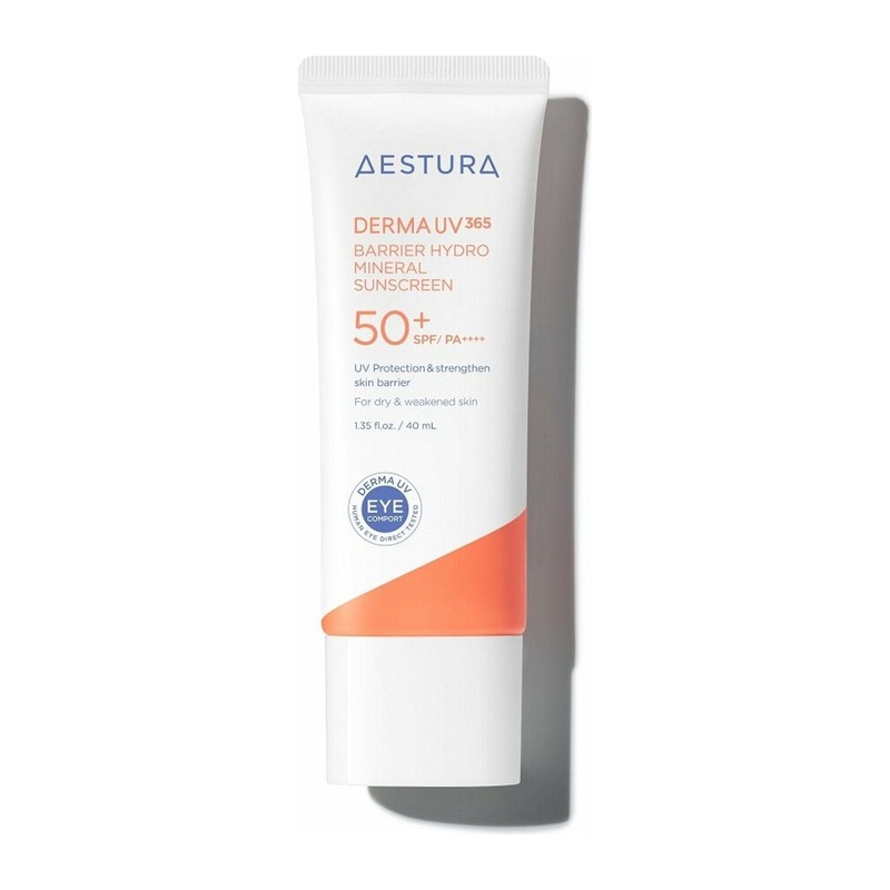 AESTURA Derma UV365 Barrier Hydro Mineral Sunscreen  40ml | SPF 50+ PA++++ Moisturising UV Protection for Sensitive Skin