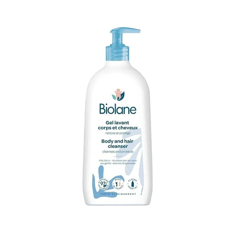 Biolane Baby Shampoo & Body Cleanser for Newborns – Gentle, Safe, and Effective – 11.83 fl oz