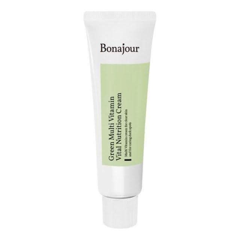 Bonajour Green Multi-Vitamin Vital Nutrition Cream  50ml | Brightening & Nourishing Cream for Radiant Skin