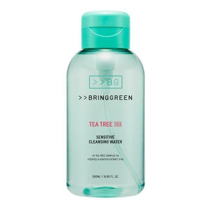 BRINGGREEN Tea Tree Cica Sensitive Cleansing Water  500ml | Deep Cleanse & Soothe