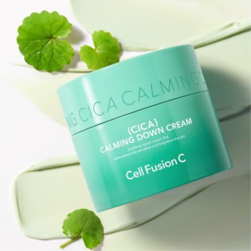 Cell Fusion C Cica Calming Down Cream  50ml | Soothing Moisturiser for Red, Irritated Skin