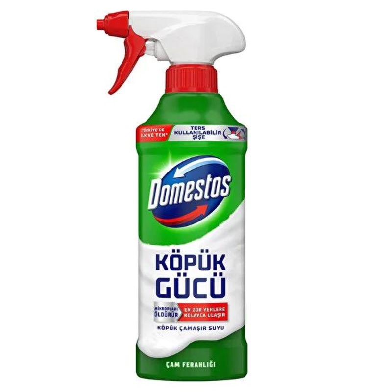 Domestos Foam Bleach Cleaner: Disinfect & Clean Hard-to-Reach Areas with Pine Scent  Kills Germs, Powerful Cleaning Action