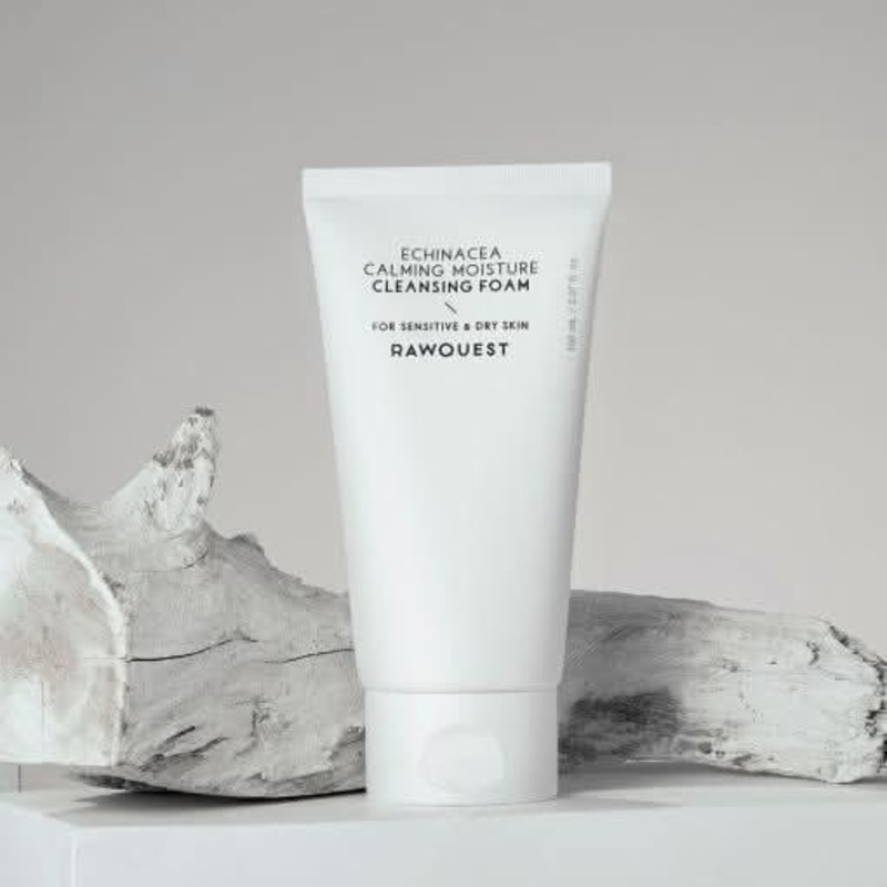 RAWQUEST Echinacea Calming Moisture Cleansing Foam  150ml | Gentle Exfoliation & Hydration