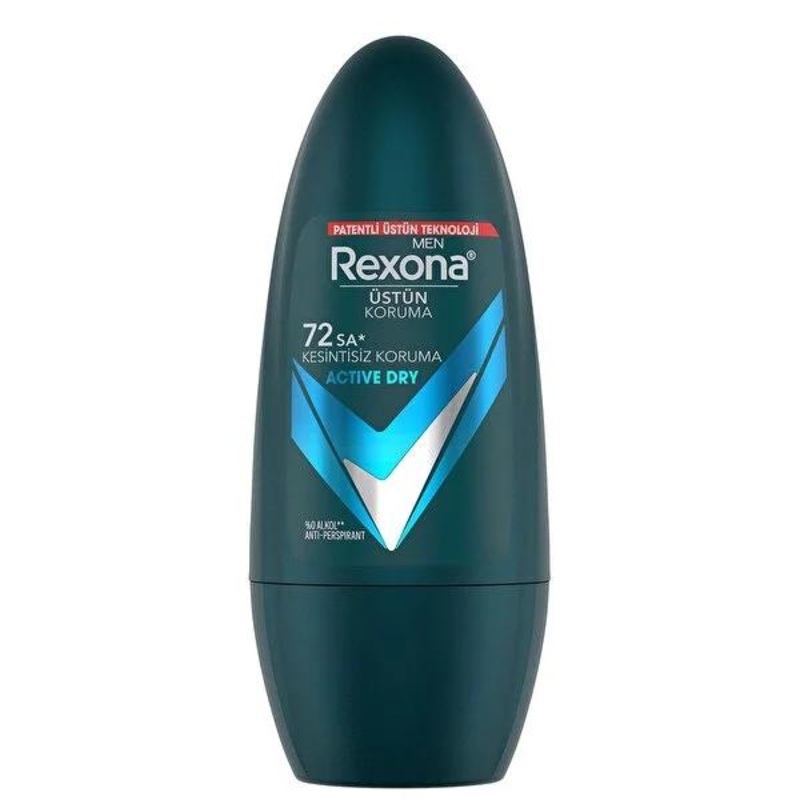 Rexona Men Active Dry Roll-On Deodorant – 72 Hour Protection, Long-Lasting Antiperspirant for Active Men