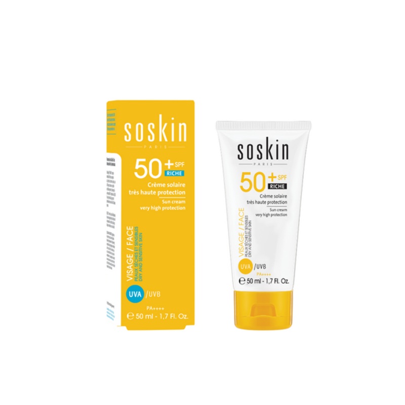 Soskin Sun Cream Riche Very High Protection 50+ – Dry And Sensitive Skin