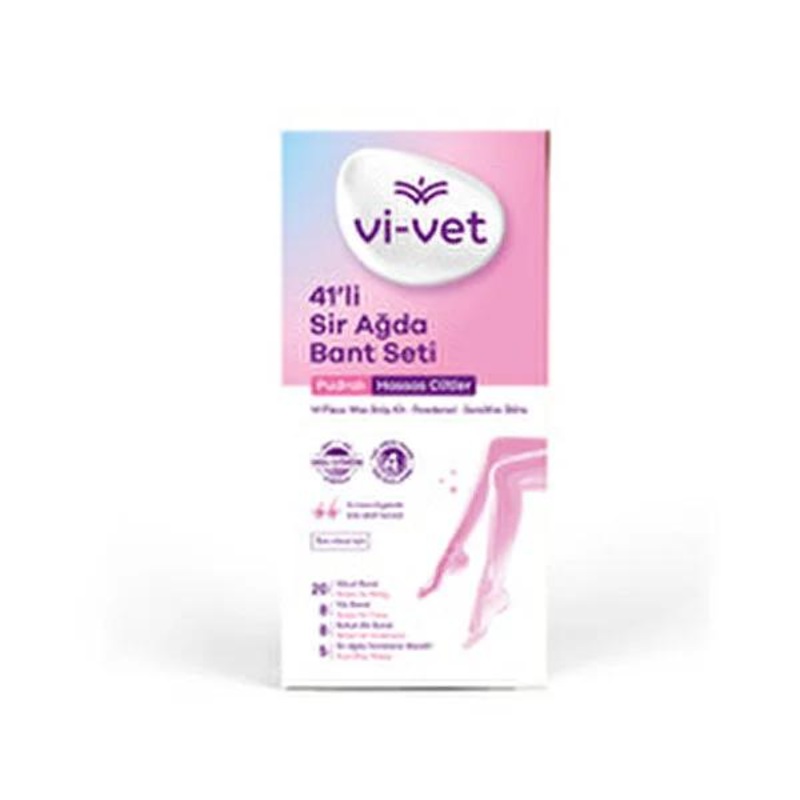 Vivet Powdered Wax Strips 41-Count: Natural Resin, Sugar-Free Hair Removal for Body, Face & Armpits – Dermatologically Tested, Long-Lasting Smoothness