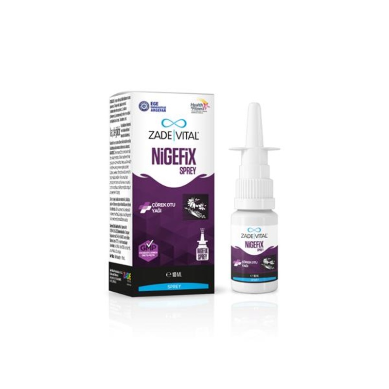 Zade Vital Nigefix Natural Nasal Spray with Black Seed Oil – 10ml Moisturizing Relief