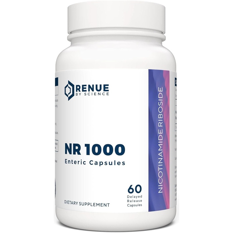 Renue By Science NR 1000 Enteric Capsules  60 Capsules | 1000mg Nicotinamide Riboside for NAD+ Support & Cellular Vitality