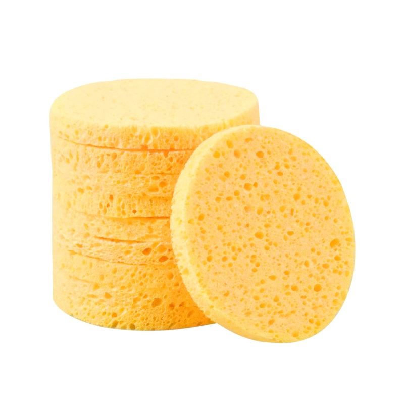 Round Yellow Facial Cleansing Sponges