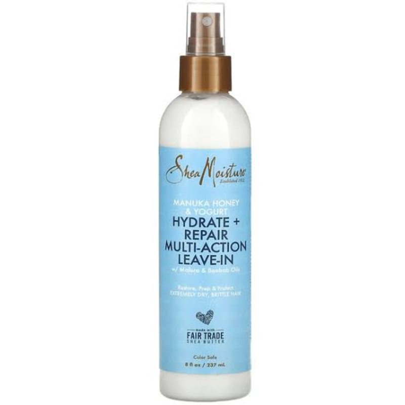 SHEA MOISTURE HYDRATE + REPAIR MULTI-ACTION LEAVE-IN, MANUKA HONEY & YOGURT, 8 FL OZ (237 ML) (without cap)