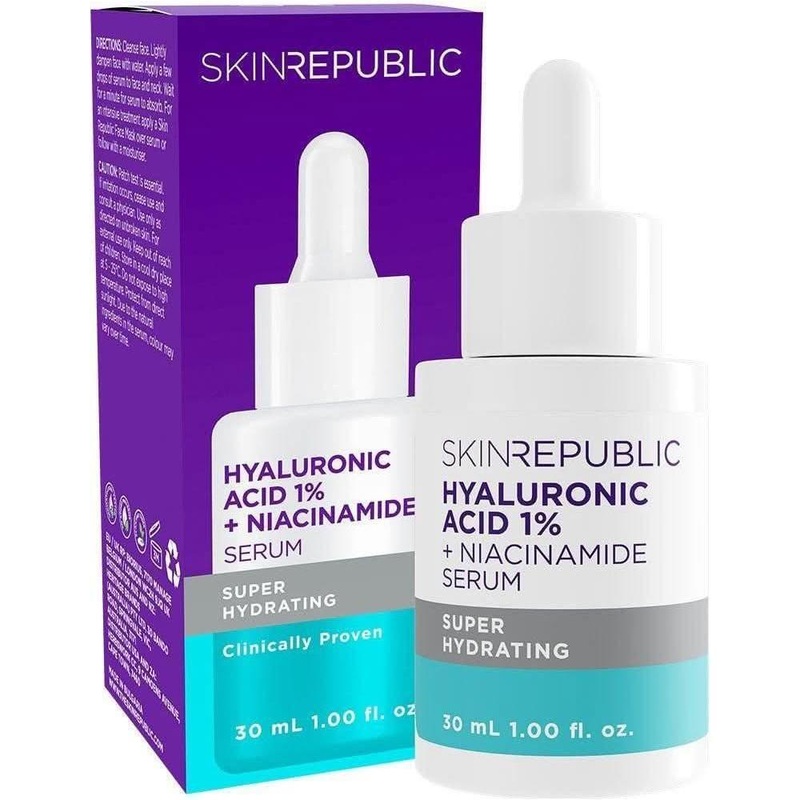 Skin Republic Hyaluronic Acid 1% + Niacinamide Serum  30ml | Intense Hydration & Skin Barrier Support