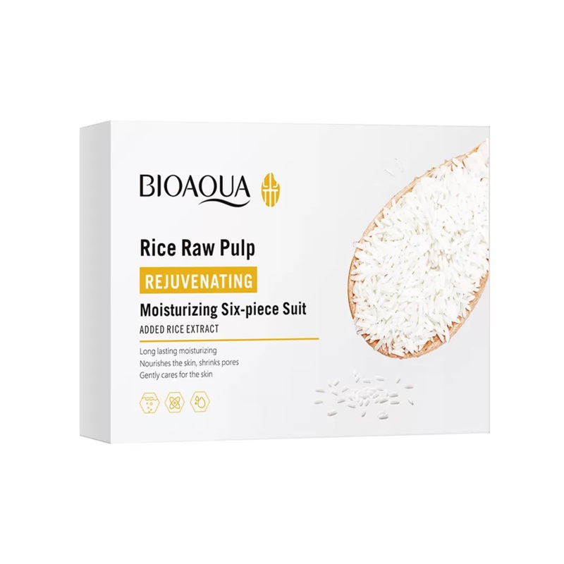 BIOAQUA Rice Raw Pulp Rejuvenating Moisturizing 6 Piece Set